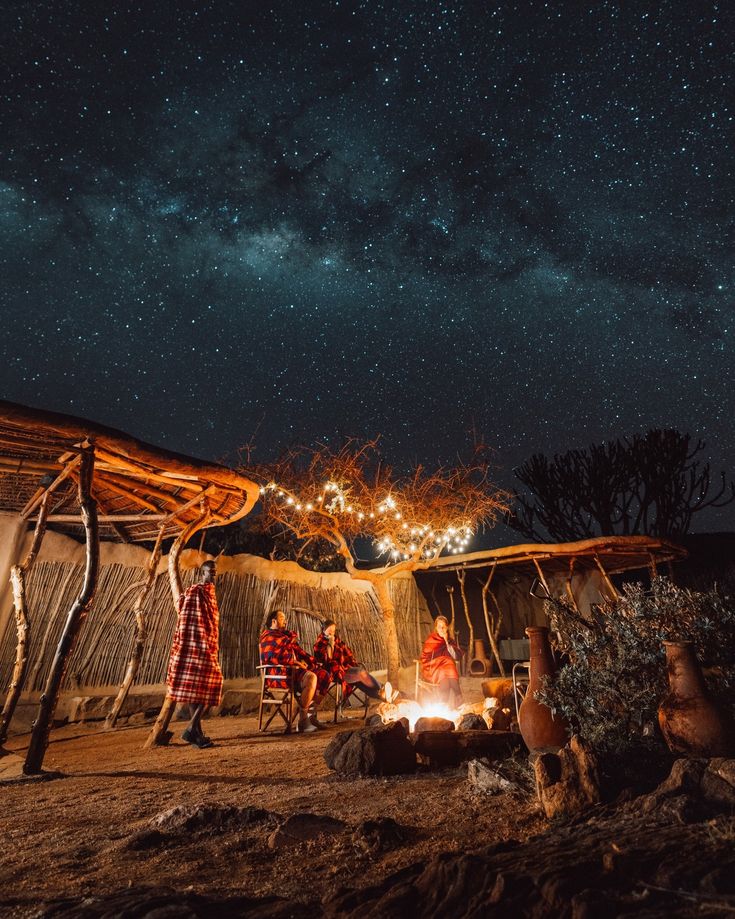 Tents at a scenic overnight camping site in Dubai