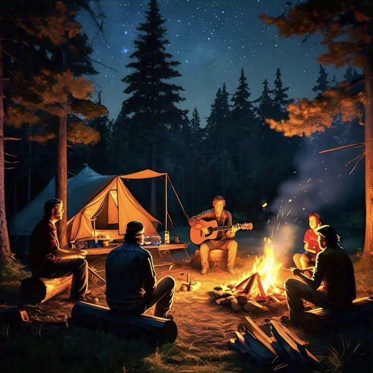 Under the stars during an overnight camping adventure in Dubai